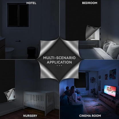 Blackout No Drill Blinds for Windows, Patio Doors & Kitchens – Easy Fit, No Screws, No Drilling Required