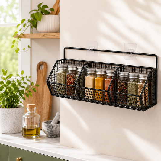 Wall Mountable Spice Rack, Wall Spice Rack Organizer, Spice Shelf for Wall, Kitchen Storage Rack