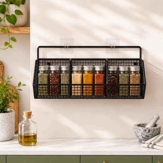 Wall Mountable Spice Rack, Wall Spice Rack Organizer, Spice Shelf for Wall, Kitchen Storage Rack